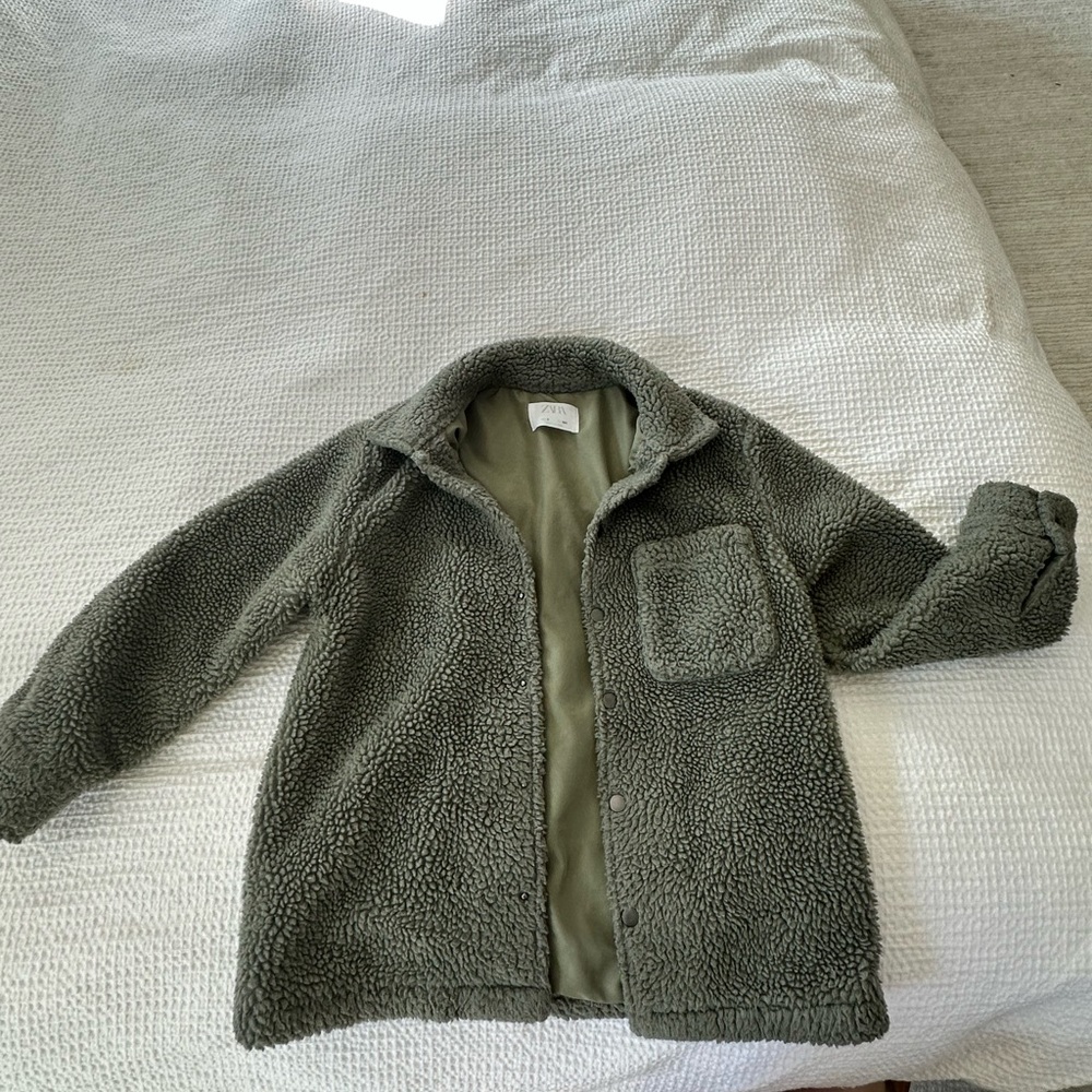 Olive green Sherpa jacket